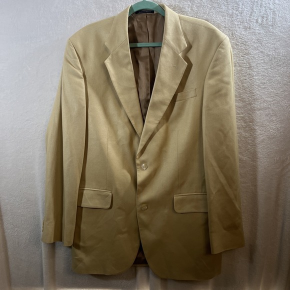 Lands' End Other - Lands End Blazer Men's 42L Long Silk Sport Coat Blazer Gold Yellow 2 Button